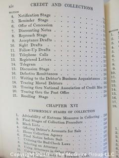 Academic Book Title: "Modern Business; Credit and Collections by Beebe, Morton and Gotlieb; Vol. 20; 1924; Alexander Hamilton Institute 