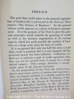 Academic Book Title: "Modern Business; Credit and Collections by Beebe, Morton and Gotlieb; Vol. 20; 1924; Alexander Hamilton Institute 