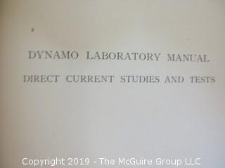 Academic Book Title: "Dynamo Laboratory Manual: Vol. I by Franklin and Esty; 1916; pub by The MacMillan Co.