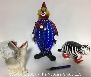 Murano Glass Clown and friends 