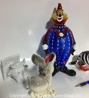 Murano Glass Clown and friends 