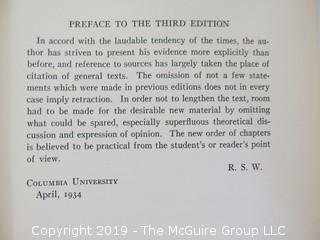 Academic Book Title: "Psychology" by Woodworth; 1937; Third Edition; pub by Henry Holt and Co.  