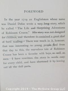 Book Title: "Robinson Crusoe" by James Baldwin; American Book Co.; 1905