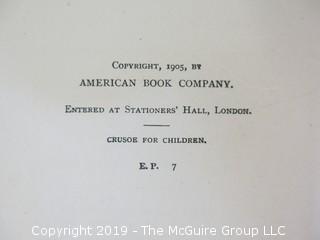 Book Title: "Robinson Crusoe" by James Baldwin; American Book Co.; 1905