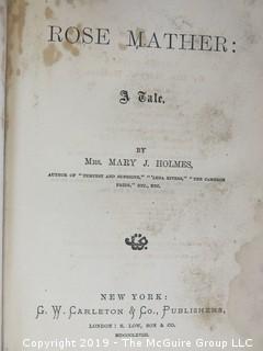 Civil War Book: "Rose Mather: A Tale" by Mrs. Mary J. Holmes; 1868; published by G.W. Carleton and Co.