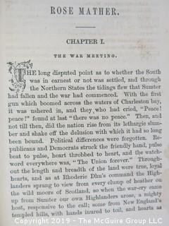 Civil War Book: "Rose Mather: A Tale" by Mrs. Mary J. Holmes; 1868; published by G.W. Carleton and Co.