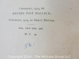 Book Title: "Halleck's New English Lierature"; 1913 