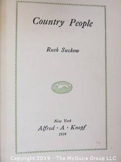 Book Title: "Country People" by Ruth Suckey; 1924