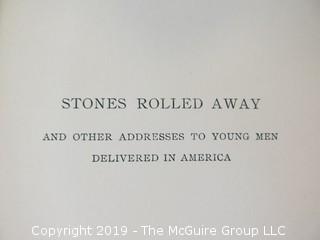 Book Title:"Stones Rolled Away" by Henry Drummond; 1899; James Pott and Co.  