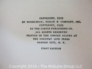 Book Title: "Young Mrs. Greeley" by Booth Tarkington; 1929; pub by Doubleday, Doran and Co.  