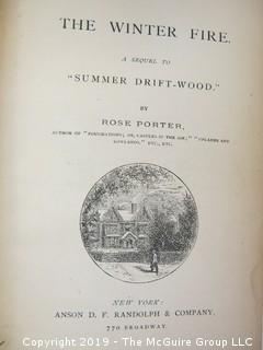 Book Title: "The Winter Fire" by Rose Porter; 1874; Anson D.F. Randolph and Co. 