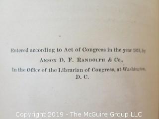 Book Title: "The Winter Fire" by Rose Porter; 1874; Anson D.F. Randolph and Co. 