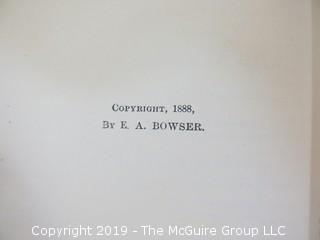 Academic Book Title: "College Algebra for the use of Academies, Colleges and Scientific Schools" by Bowser; Seventh Edition; 1896; pub by D.C. Heath and Co.