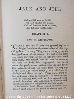 Book Title: "Jack and Jill" by Louisa M. Alcott; 1880; pub by Little, Brown and Co. 