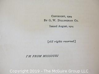 Book Title: "I'm From Missouri" by Hugh McHugh; 1904