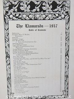 Book Title: "The Llamarada-The Yearbook of the Junior Class; Mt. Holyoke"; 1917