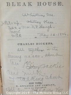 Book Title: "Bleak House" by Charles Dickens; 1873; pub by D. Appleton and Co. 