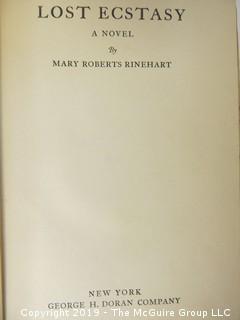 Book Title: "Lost Ecstasy" by Mary Roberts Rinehart; 1927; pub by George H. Doran Co.  