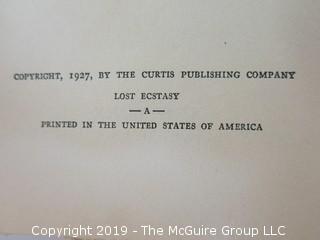 Book Title: "Lost Ecstasy" by Mary Roberts Rinehart; 1927; pub by George H. Doran Co.  