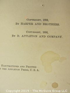 Book Title: "Cap't Davy's Honeymoon" by Hall Caine; 1892; D. Appleton and Co.