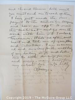 Old Paper: Collection of 1902 letters sent by Mr. Lorenzo Semple, Esq. (Member of the NY Law Firm Coudert Bros.) to his wife, from Switzerland and France  