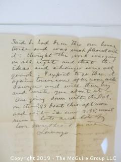 Old Paper: Collection of 1902 letters sent by Mr. Lorenzo Semple, Esq. (Member of the NY Law Firm Coudert Bros.) to his wife, from Switzerland and France  