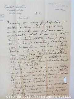 Old Paper: Collection of 1902 letters sent by Mr. Lorenzo Semple, Esq. (Member of the NY Law Firm Coudert Bros.) to his wife, from Switzerland and France  