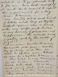 Old Paper: Collection of 1902 letters sent by Mr. Lorenzo Semple, Esq. (Member of the NY Law Firm Coudert Bros.) to his wife, from Switzerland and France  