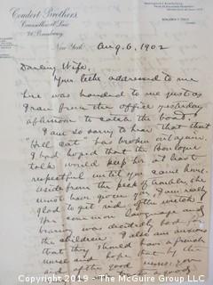 Old Paper: Collection of 1902 letters sent by Mr. Lorenzo Semple, Esq. (Member of the NY Law Firm Coudert Bros.) to his wife, from Switzerland and France  