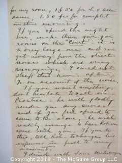 Old Paper: Collection of 1902 letters sent by Mr. Lorenzo Semple, Esq. (Member of the NY Law Firm Coudert Bros.) to his wife, from Switzerland and France  