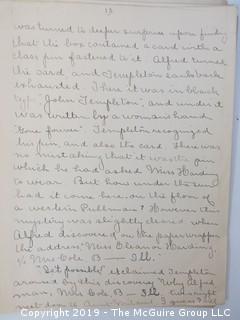 Old Paper: A handwritten short story titled: "A Trick of Fortune", author unknown, Glencarlyn, VA