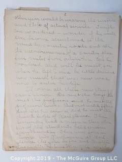 Old Paper: A handwritten short story titled: "A Trick of Fortune", author unknown, Glencarlyn, VA