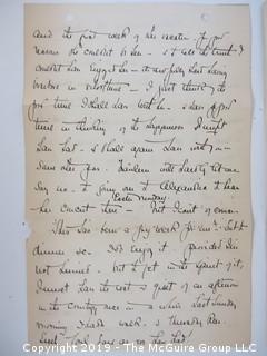 Old Paper: Collection including 1896 letter from Brugma's Hotel, The Hague  1891 letter from Northampton, MA to WDC; 2896 letter postmarked Baltimore, MD; letter from Hotel Oriente, San Francisco; letters 1892, 1893 and 1913 {Note: Description altered 1.29.8:30am ET} 