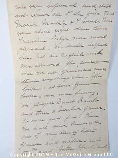 Old Paper: Collection including 1896 letter from Brugma's Hotel, The Hague  1891 letter from Northampton, MA to WDC; 2896 letter postmarked Baltimore, MD; letter from Hotel Oriente, San Francisco; letters 1892, 1893 and 1913 {Note: Description altered 1.29.8:30am ET} 