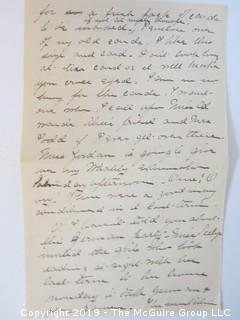 Old Paper: Collection including 1896 letter from Brugma's Hotel, The Hague  1891 letter from Northampton, MA to WDC; 2896 letter postmarked Baltimore, MD; letter from Hotel Oriente, San Francisco; letters 1892, 1893 and 1913 {Note: Description altered 1.29.8:30am ET} 