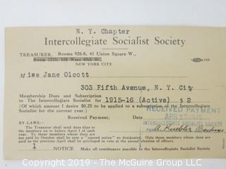 Old Paper: 1915 Women's Suffrage Campaign Materials in New York 

Note: Jane Olcott of Glencarlyn (Arlington), VA graduated from Mount Holyoke College in 1909, and served as Executive Secretary, 1913-14, of The New York State Suffragists; and in 1915 traveled the State as an political activist for the 1915 campaign. 