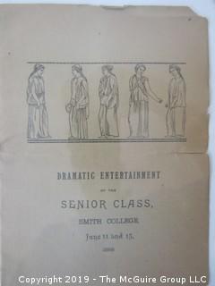 Old Paper: Smith College Ephemera; 1889 and 1891