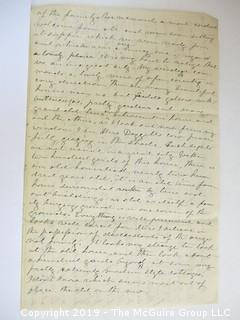 Old Paper: late 19th c letter written from Paris, France and addressed to Miss Hedrick, Philadelphia