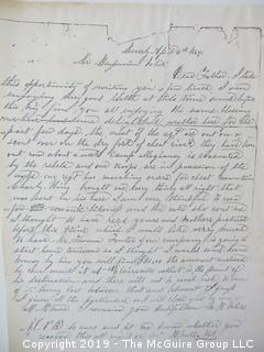 Old Paper: Facsimile of an 1863 letter to Mr. Benjamin White