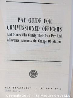 Old Paper: Collection including US military documents of John H. Olcott, including 1945 certificate of completion of the Engineers School at Fort Belvoir, VA 