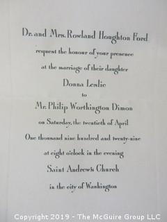 Old Paper: Collection of engraved family invitations from the 1st quarter of the 20th century 