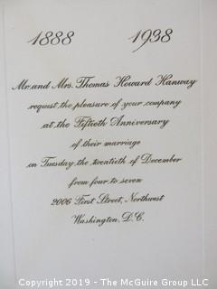 Old Paper: Collection of engraved family invitations from the 1st quarter of the 20th century 