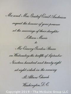 Old Paper: Collection of engraved family invitations from the 1st quarter of the 20th century 