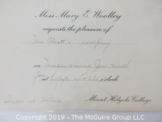 Old Paper: Collection of engraved family invitations from the 1st quarter of the 20th century 