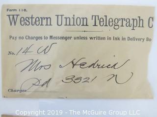 Old Paper: Collection of letters from 1881, 1891 and 1896; as well as 1944 UK Civil Defense Course receipt from the Southeast Regional Training School, Danemore Park, Speldhurst, Tunbridge Wells, England