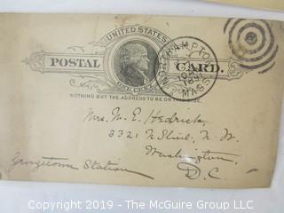 Old Paper: Collection of letters from 1881, 1891 and 1896; as well as 1944 UK Civil Defense Course receipt from the Southeast Regional Training School, Danemore Park, Speldhurst, Tunbridge Wells, England