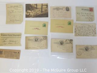 Old Paper: Collection of letters from 1881, 1891 and 1896; as well as 1944 UK Civil Defense Course receipt from the Southeast Regional Training School, Danemore Park, Speldhurst, Tunbridge Wells, England