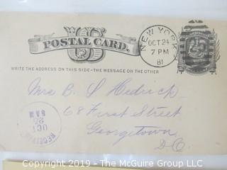 Old Paper: Collection of letters from 1881, 1891 and 1896; as well as 1944 UK Civil Defense Course receipt from the Southeast Regional Training School, Danemore Park, Speldhurst, Tunbridge Wells, England