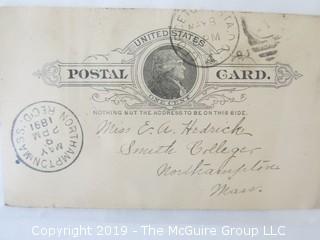 Old Paper: Collection of letters from 1881, 1891 and 1896; as well as 1944 UK Civil Defense Course receipt from the Southeast Regional Training School, Danemore Park, Speldhurst, Tunbridge Wells, England