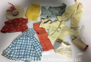 Vintage 1960's Barbie collection of dolls, clothes and case